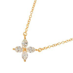 TIFFANY Co. Victoria Diamond Necklace 18K Pink Gold 750 90281730